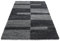 Ayyildiz Stilvoller Designer Hochflor Teppich mit Karo- und Linienmuster, Flauschiger Langflor, Pflegeleicht, Shaggy Flokati, Ideal fürs Wohnzimmer, Größe:140 x 200 cm, Farbe:Grau