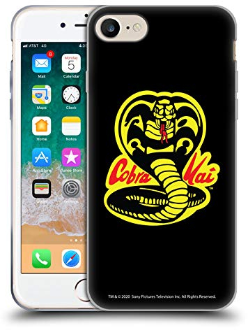 Head Case Designs Licenza Ufficiale Cobra Kai Logo Grafiche Custodia Cover in Morbido Gel Compatibile con Apple iPhone 7/8 / SE 2020 & 2022