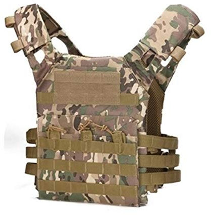 Army Green Tactical Combat Vest JPC Outdoor Hunting Wargame Paintball Protective Plate Carrier Waistcoat Airsoft Vest Waistcoat (Color : MC)