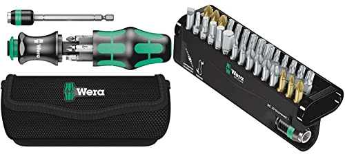 Wera Kraftform Kompakt 20 mit Tasche, 7-teilig, 05051021001 & Bit-Sortiment, Bit-Check 30 Universal 1, 30-teilig, 05056440001