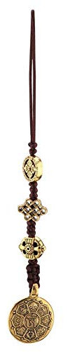 Chinesische Glücksbringer, Glücksmünze, Buddha Lucky Amulett Taiji-Bagua Lucky Amulett Sorgfältig Geschnitzte Feng Shui Deko Lucky Charms , Erfolg und Viel Glück