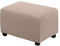 BXFUL Ottomane Schonbezug, Rechteckig Hocker Jacquard, Quadratisch hockerbezug, Hocker Husse für Fußhocker, Hocker Protector Waschbar Überzug hockerabdeckung (X-Large,Khaki)