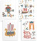 Papierschmiede® Kinderposter 4er Set, 30x40 cm Wanddeko, Geschenk für Jungen Kinderzimmer Babyzimmer, Boot Schiff Axt Krieger, Wikinger