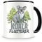 Samunshi® Koala Taza con texto en alemán Koala Flüsterer regalo para los fans de Koala, taza de café divertida para cumpleaños 300 ml