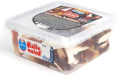 Vidal Golosinas. Rellenolas Botellas Cola. Caramelo de Goma Relleno con Sabor Cola y Doble Textura. Sin Gluten. Envase 75 u (≈ 795 g)