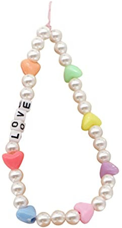 POPETPOP Pulseras De Eslabones Para Mujer Lánico de Teléfonos Celulares con Cuentas de Bohemia Lanyard Long Mobile Phone Lanyard Colgando El Cuello Charms Charms Strap