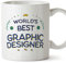 Mugffins Tazza in ceramica per GRAFICA - 11 oz / 350 ml - In inglese - World's Best - Idea regalo per compleanno, anniversario, natale, laurea
