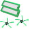 PakTrade Set 2X Hepa Filter + 2X Seitenbürsten Bürsten geeignet Für Vorwerk Kobold Saugroboter VR 200 300 - VR200 VR300 | Anzahl: 2 Stück Luftfilter + 2 Stück Seitenbürste | Zubehör - Ersatzteile