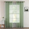 MIULEE 2er Set Voile Vorhang mit Ösen Transparente Gardine aus Voile Polyester Ösenschal Transparent Wohnzimmer Luftig Dekoschal für Schlafzimmer Grau Grün 245 x 140cm H x B, Grommet Top