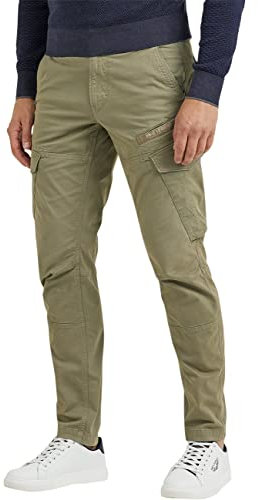PME Legend Herren Cargohose NORDROP Cargo Stretch Twill Green Khaki Oliv grün - 36/32