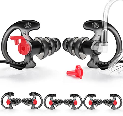 Zeadio Écouteur Triple Bouchon, Confortable en Silicone Moulé - Moyen, Paquet de 4, Noir