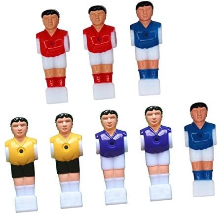 KICHOUSE 8St Zubehör für Fußballmaschinen Kicker-Fußball-Maschinen-Ersatz Mini humanoide Puppe Modelle Spielzeuge Fußballattrappen-Spielzeug Ersatz-Fußballer drinnen Statue