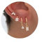 Ohr Gold Ohrringe Set für Mehrere Ohrlöcher - 14K Vergoldet Ohrstecker, Klein Creolen, Helix, Knorpel, Conch, Tragus Piercing für Damen