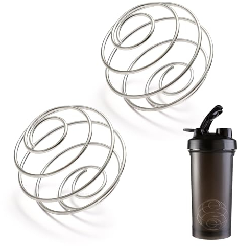iziusy 2 Pcs Shaker Balls, Shaker Bottle Ball Stainless Stee Protein Shaker Ball Mixer Ball Whisk Ball Blender Balls （2 inch）