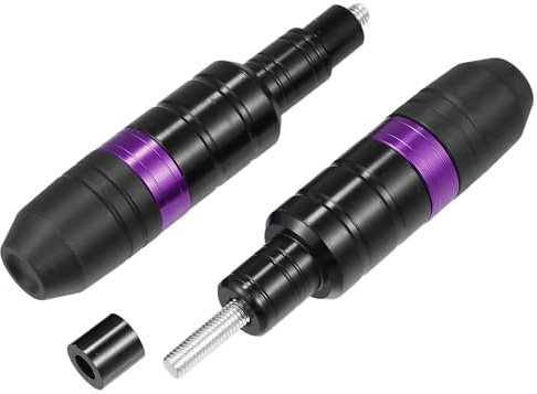 Motoforti M8 Slider Telaio Moto Anti-Caduta, Protezione Anticollisione per Scarico, per Honda e per Yamaha, Lega di Alluminio CNC ABS, Viola, 2pz
