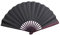 Handheld Folding Fan, 13 Inch Large Folding Fans Chinese Tai Chi Folding Fan Folding Fabric Fans Women Decorative Fans Paper Fan Vintage Chinese Japanese Fan for Dance Wedding Deco (Black)