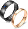 Daesar Trauringe Paarpreis 4MM 6MM, Hochzeitsringe Edelstahl Rosegold Schwarz mit Zikonia Gravur I Love You Eheringe Nickelfrei Partnerringe für Sie und Ihn Damen Gr.52 (16.6)& Herren Gr.60 (19.1)