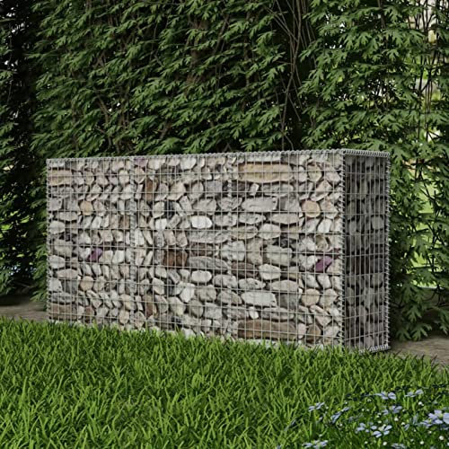 JUDYY Gabbione in Rete in Acciaio Zincato 200x50x100 cm,Gabbione in Rete in Acciaio,Gabbioni Metallici,Gabbioni Metallici per Pietre-142552