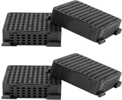 Activated Carbon Filter for Liebherr Refrigerator 9096989 9882460 988246000, Fresh Air Filter for 7440021-00 with Activated Carbon for Refrigerators (Black Square Hole, Pack of 4)