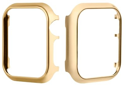 Ultra-Thin Protective Case Metal Gold Compatible with Apple Watch 41mm | Aluminum Alloy Smartwatch Full Hard Cover Bling Protector Frame Bumper Case Compatible with Apple Watch 41mm Series 9/8/7