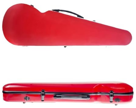 Geigenkasten Glasfaser-Geigenkoffer, 4/4-Größe, robuster, wasserdichter, roter Fiberglas-Geigenkoffer for Akustik und Elektrik Für den Schutz von Geigen