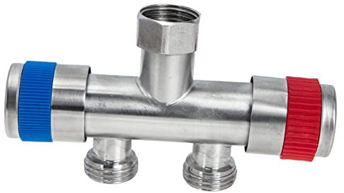 TOYANDONA Adaptateur De Robinet Acier Inoxydable Voies Répartiteur Eau Double Sortie Connecteur De Tuyau pour Machine à Laver Installation Facile Et Étanche