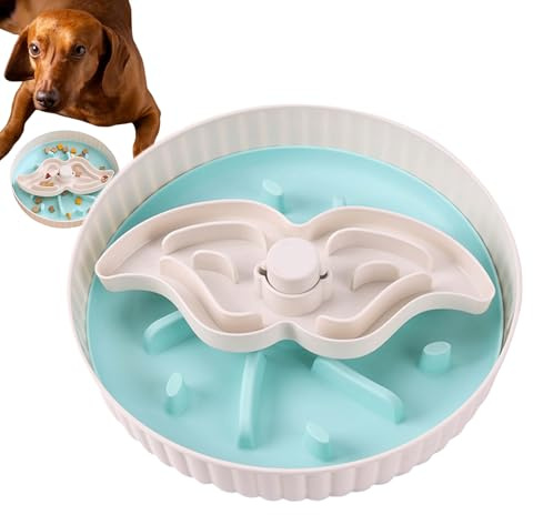 BommFu Bowl Silicone Dishwasher Safe Dog Bowl for Slow Feeding Small Medium Large Dogs Puppies Outdoor Garden Area Home