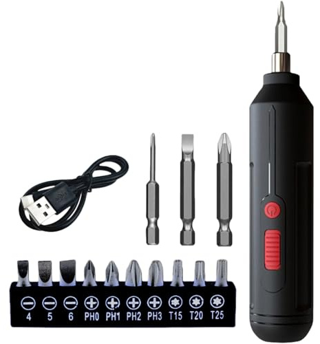Rechargeable Cordless Electric Screwdriver Set with Bit and Battery for Precisions Electronics Repair Power Drill Bit Set