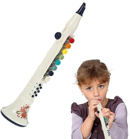 Trompetenspielzeug für Kinder, elektrische Klarinette, Musikinstrument mit Einstellbarer Lautstärke, für Mädchen, , Kinder, Anfänger, die Musik Lernen, Schulübungen, Unterhaltung