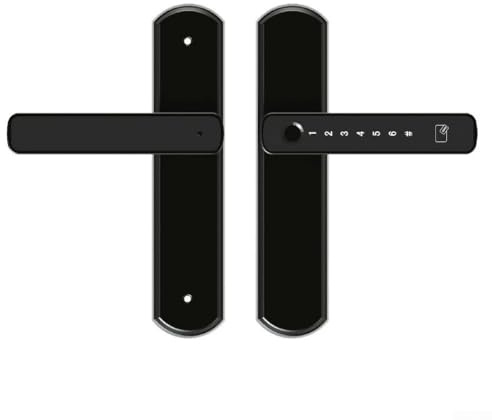 Serrure de porte intelligente à empreintes digitales avec poignées, serrure de porte intelligente d'entrée sans clé, serrure d'entrée intelligente sans clé compatible avec clavier sans fil et accès