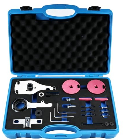 FreeTec Motor Zahnriemen Einstellwerkzeug, Hochdruckpumpe Werkzeug Nockenwellen Arretierwerkzeug Kurbelwellen Set, Zahnriemenwechsel Werkzeug für Ford Transit Custom Focus Ranger 2.0 Ecoblue TDCi