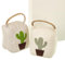 Dcasa - Set 2 sujeta puertas para suelo original cactus de tela/arena, topes de puerta decorativo