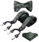 HISDERN Grün Hosenträger Herren mit Fliege Set 6 starken Clips Extra Breit Stark Paisley Y Form Hosenträger für Herren und Einsteckuch…