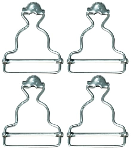 Trimming Shop Plateado 45mm x 30mm Dungaree Hebillas Metal Clip Cierres para Liga, Mano Bolsas, Chaquetas, Monos, Correas, Niños Overoles, Bricolaje Ropa - Plateado, 2pcs