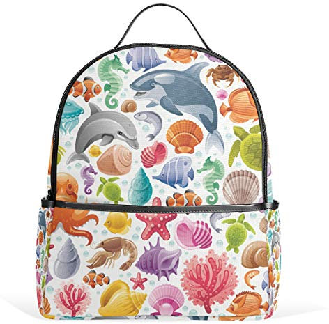 MONTOJ Rucksack Sea Travel Icon Set Rucksack Daypack für Campus