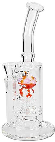 Black Leaf Wasserpfeife, PERCOLATOR-Bong, Glasbong | 28 cm, NS 19 (18,8mm) | klar | robustes BOROSILIKATGLAS | von bong-discount