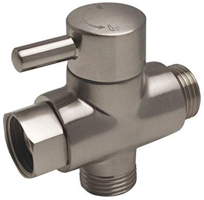 Valvola deviatore braccio doccia per soffione doccia e soffione a spruzzo fisso, G 1/2 a 3 vie sistema doccia universale parte di ricambio/ottone (nichel spazzolato)