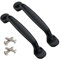 2 Units Black Cupboard Handles Cabinet Door Drawer Handles Knobs Kitchen Door Handles Cupboard Closet Door Bow Shape Pull Handle (96MM)