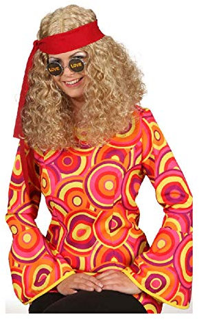 narrenkiste O47586 Silber Damen Herren Flowerpower Love Brille