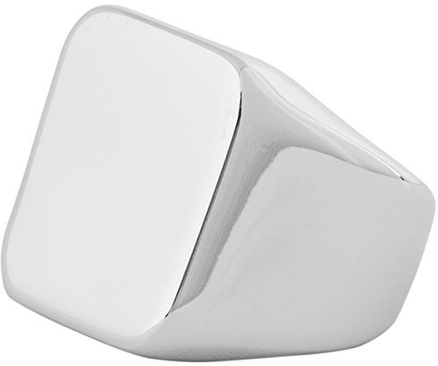 Akitsune Iustitia Ring | Design-Ring Frauen Herren Schlicht Edelstahl Minimalistisch - Silber - US 7