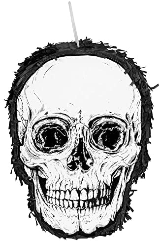 Boland 74121 - Totenkopf Pinata, Größe 25 x 35 cm, Hängedeko, Dia de los Muertos, Dekoration für Halloween, Mottoparty, Geburtstag und Karneval