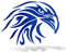 Erreinge Aufkleber prespaced Blau 15cm - Adler Tribal rechts - Vinyl-Aufkleber Aufkleber Aufkleber Mural Laptop Auto Moto Helm Camper