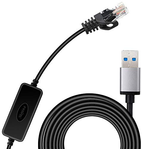 Moyina USB3.0 to RJ45 Gigabit Ethernet Cable For Switch Router Gateway Modem With MacOS Windows Linux Chromebook Surface Pro. etc