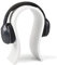 Valiai Wooden Headphone Holder for Office Desk Organisation, Minimalist Stylish Interior Detail in Natural Oak Color, Ideal Headphone Hanger Gift for Gamer, Husband, Friend (White)