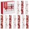 JOYIN 10” Christmas No Snap Party Table Favor(10 Pack) with Red & White Snowflake Design, with Party Hat, Joke & Little Gift Inside, for Xmas Gift, Christmas Seasonal Holiday Dinner Traditions