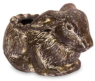 mitienda mit Liebe gemacht Cache-Pot en Argile Lapin Assis, Cache-Pot en Forme de Lapin, décoration de Jardin