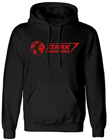 IRON MAN Stark Industries Men's Hoodie Black, Regular - Black - XL