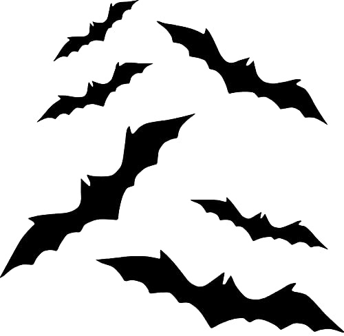 Nuanchu 30 Pcs Halloween Black Bat Non Slip Shower Bathtub Stickers