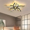 Lanekd Wohnzimmerlampe, Modern LED Deckenleuchte Dimmbar 3000 K-6500 K Blume Form Design mit Fernbedienung, Schwarz Weiß Optional, für Schlafzimmer Esszimmer Innen Decke Deko Lampen (L75cm, Schwarz)