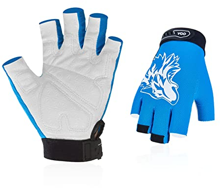 Vgo... 1Paar Fitness Gym Workout Handschuhe,Atmungsaktiv,Anti-Rutsch,Leichte & Atmungsaktive Fingerlose Handschuhe,Gepolsterte Gym Handschuhe,Trainingszubehör fürTraining(AL0030)
